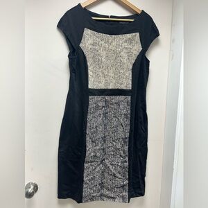 Vintage 00s Colorblock Sheath Dress Sz 12